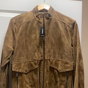 Men’s Brown Suede Bomber